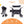 Stroller Wagon for 4 Kids, Wanan 4 Seater Stroller Wagon W/ Double Push Bar, 5-Point Harnesses, Adjustable Canopy, Storage, Insulated Bags, 4 Child Stroller Wagon for Beach, Garden, Shopping, Camping