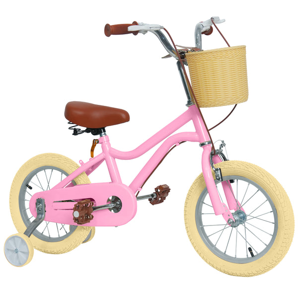 Kids Bike, 14 16 20 inch Girls Bike for 5-14 Girls with Training Wheels New