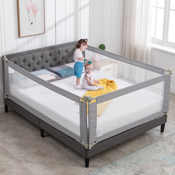 3 Pieces Baby Bed Rail Guard for Kids, bed rails for queen size bed (Queen Size)