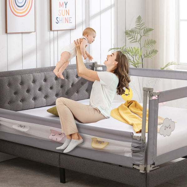 3 Pieces Baby Bed Rail Guard for Kids, bed rails for king size bed (King Size)