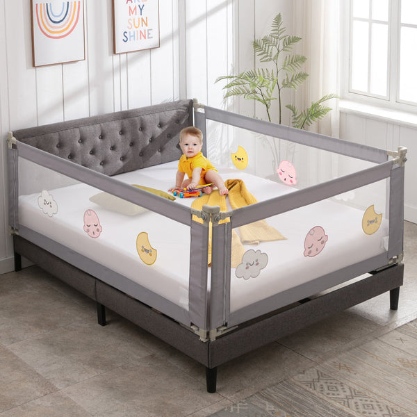 3 Pieces Baby Bed Rail Guard for Kids, bed rails for queen size bed (Queen Size)