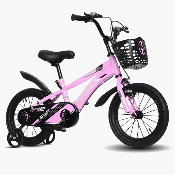 14" Kids Bike for Boys and Girls, Wanan Boys Bicycles with Training Wheels for Kids Ages 3-5, Pink