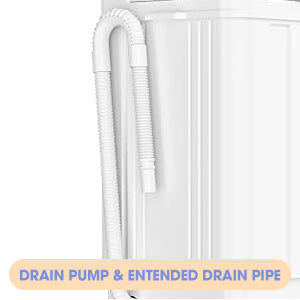 2-in-1 Portable 28lbs Capacity Timer Function Washing Machine & Spinner Dryer