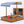 Kids Large Wooden SandBoxes with Cover, Sand Pit, Outdoor Sand Box with Canopy for Backyard Garden Beach
