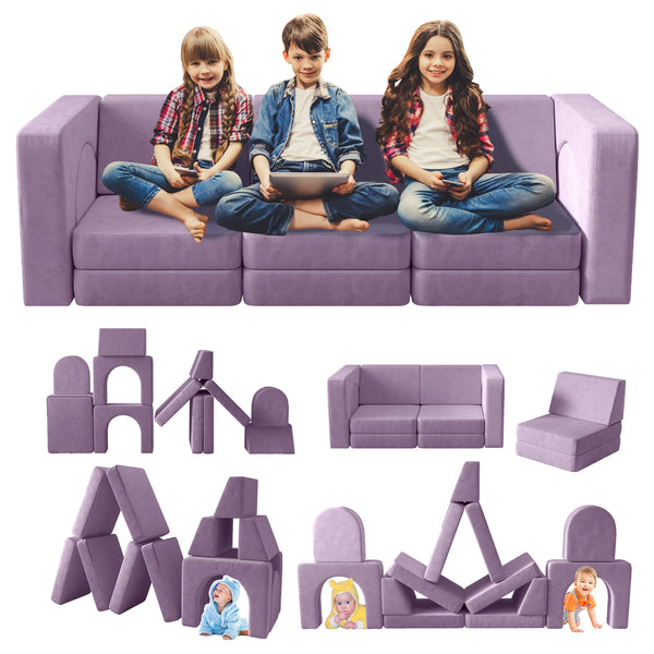 Linor Play Couch, Kids Couch (12 Pieces)