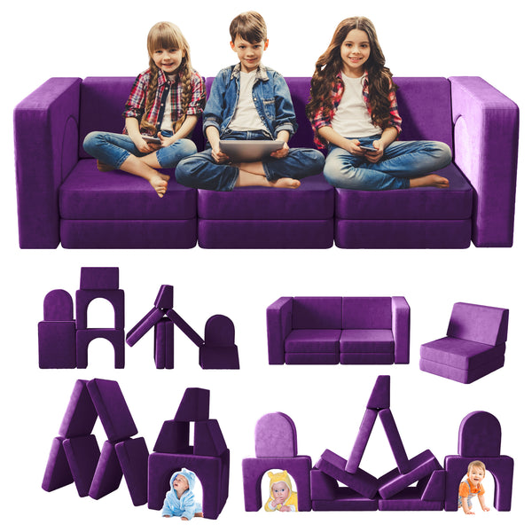Linor Play Couch, Kids Couch (12 Pieces)