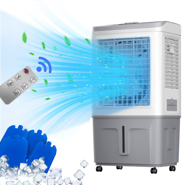 Evaporative Air Cooler, 3531CFM Swamp Cooler, 120° Oscillation Evaporative Cooler with Remote Control