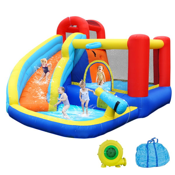 Inflatable Water Slide, 8 in 1 Water Inflatable Slide for Kids and Adults (Single Slide)