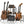 Guitar Stand for 4 Electric or Bass Guitars, Guitar Rack With 3-tier Storage Shelf (Antique Wood)