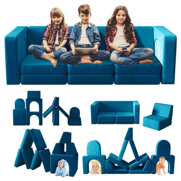 Linor Play Couch, Kids Couch (12 Pieces)