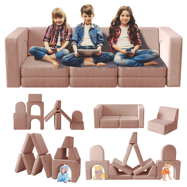 Linor Play Couch, Kids Couch (12 Pieces)