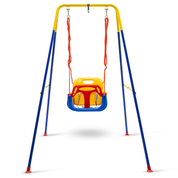3-in-1 Toddler Swing, Swing Set, Baby Swings Outdoor & Indoor for Infants to Toddler