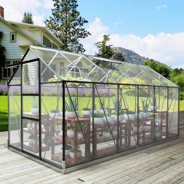 Greenhouses for Outdoors, 6.23x12.3 FT Green Houses, Storage Shed Sunroom