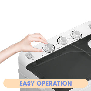 2-in-1 Portable 28lbs Capacity Timer Function Washing Machine & Spinner Dryer