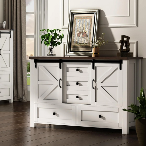 48" Farmhouse Drawer Dresser, Tall Dresser, Chest of Drawers new