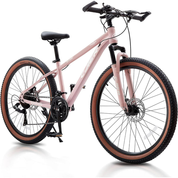 24" Bikes for Kids, Wanan Girls Mountain Bike 21-Speed with Dual Disc Brakes, Suspension Fork, Internal Cable Routing, 2.125" Tires, Ergonomic Grips