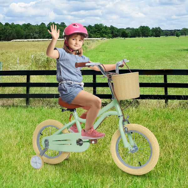 Kids Bike, 14 16 20 inch Girls Bike for 5-14 Girls with Training Wheels New