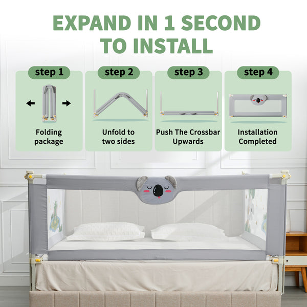 Linor 3-in-1 Baby Bed Foldable Guardrail for Thick Mattresses