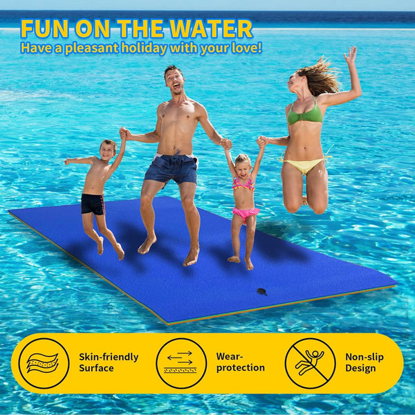 Linor 18 X 5Ft Lily Pad Floating Mat, 3-Layer Tear-Resistant Xpe Foam Floating Island for 6-8 Adults