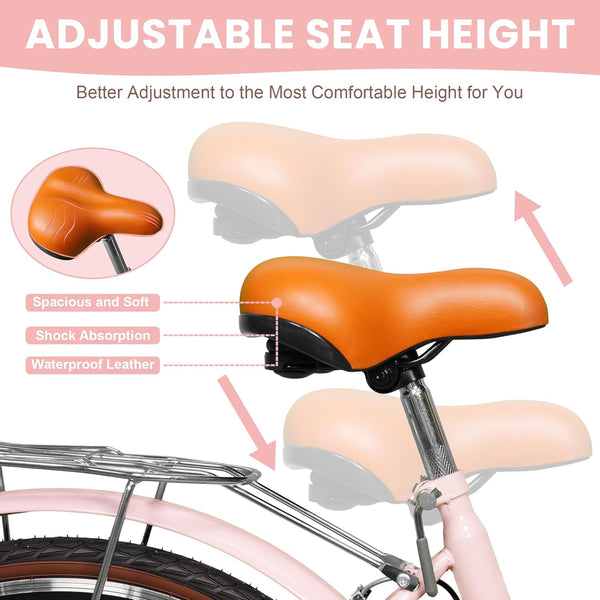 Linor 24 Inch Beach Cruiser Bike for Women