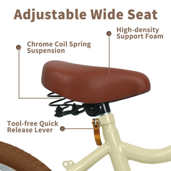 Kids Bike, 14 16 20 inch Girls Bike for 5-14 Girls with Training Wheels New