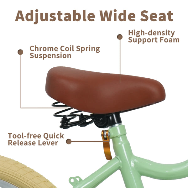 Kids Bike, 14 16 20 inch Girls Bike for 5-14 Girls with Training Wheels New