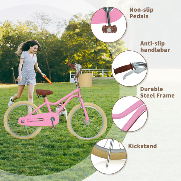 Kids Bike, 14 16 20 inch Girls Bike for 5-14 Girls with Training Wheels New