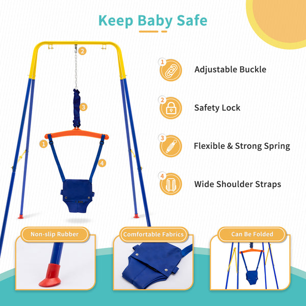 Baby Jumper, Baby Bouncers, Baby Door Jumper for Indoor/Outdoor Play