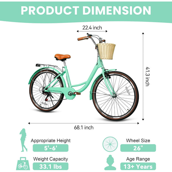 Linor 26 Inch Cruiser Bike for Women