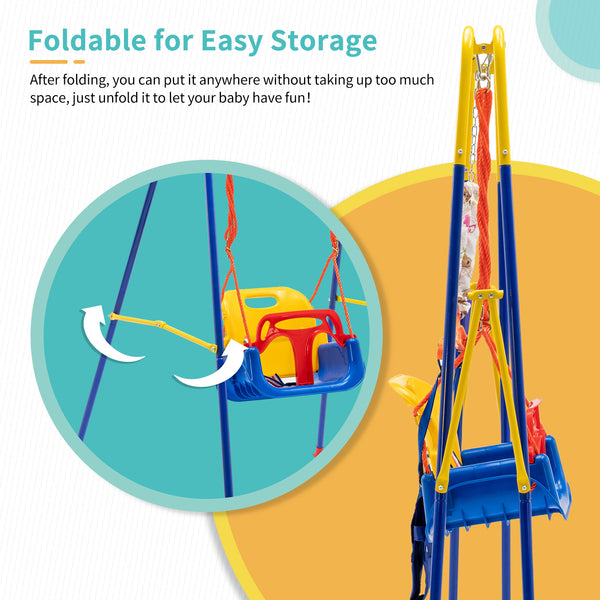4-in-1 Swing Set and Baby Jumper Outdoor/Indoor, Toddler Swing, Baby Swings & Baby Bouncers