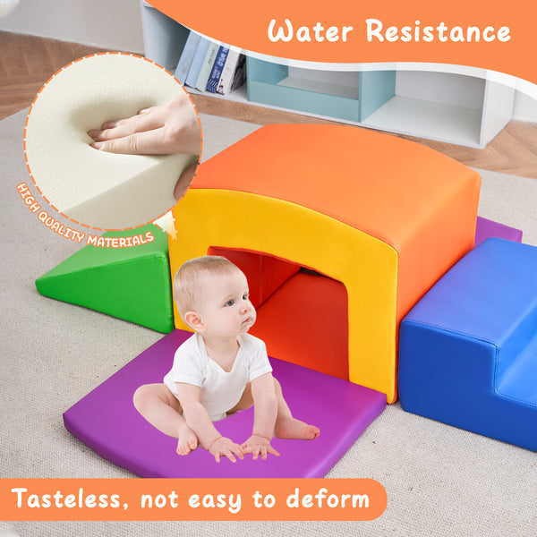 linor Foam Climbing Blocks for Toddlers, 5 Pcs Climbing Toys for Toddlers 1-3 Crawl
