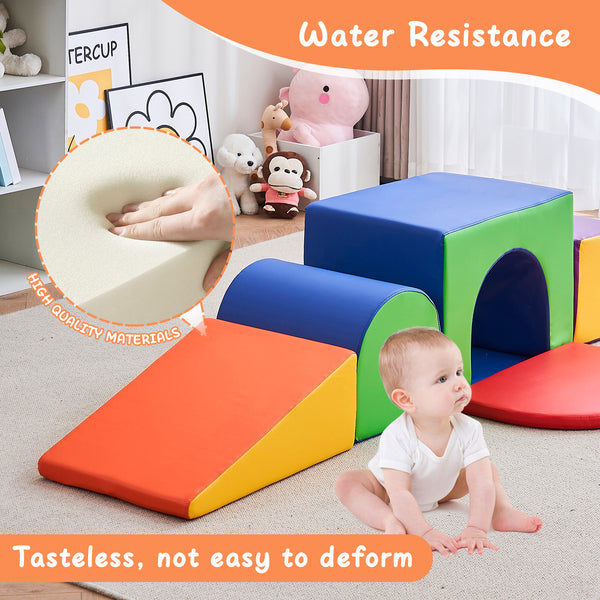 linor Foam Climbing Blocks for Toddlers, 7 Pcs Climbing Toys for Toddlers 1-3 Crawl