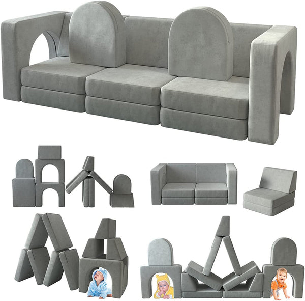 Linor Play Couch, Kids Couch (12 Pieces)