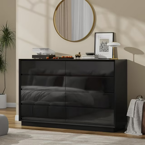 Pipleo 8 Drawer Dresser for Bedroom, Wood Dresser with Double Deep Chests of Drawer for Bedroom, Kids Room