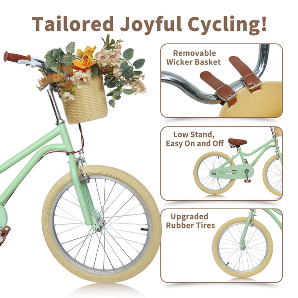 Kids Bike, 14 16 20 inch Girls Bike for 5-14 Girls with Training Wheels New