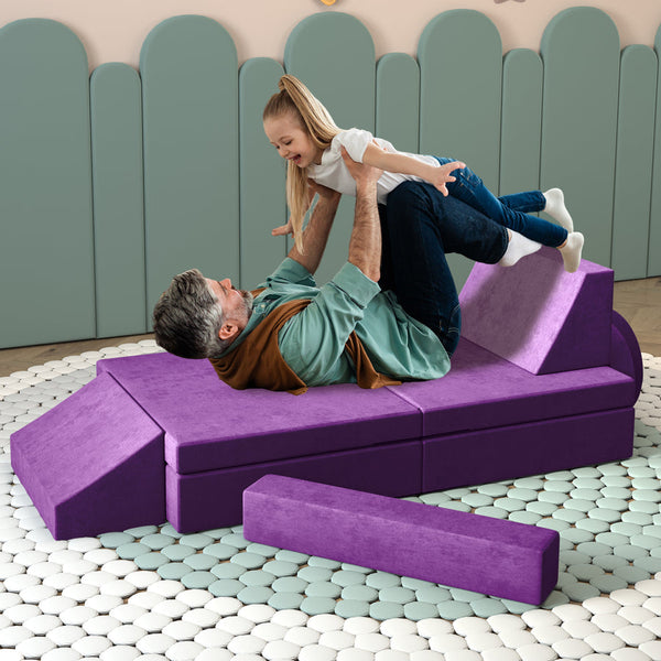 Trapezoidal backrest Play Couch , Kids Couch(10 Pieces)
