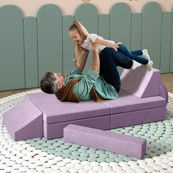 Trapezoidal backrest Play Couch , Kids Couch(10 Pieces)