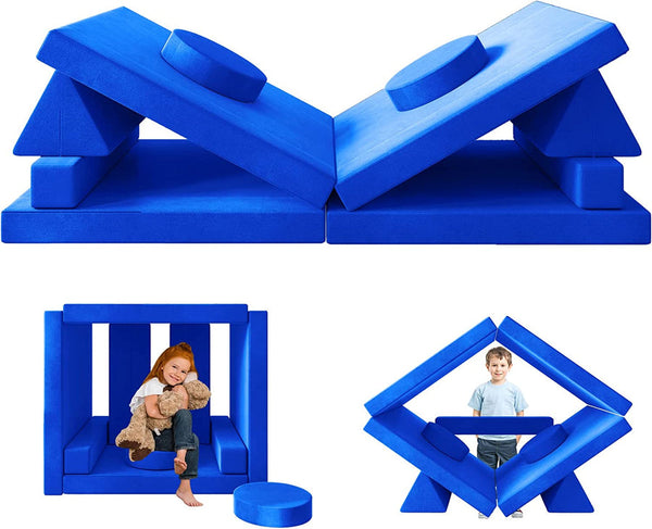 Trapezoidal backrest Play Couch , Kids Couch(10 Pieces)