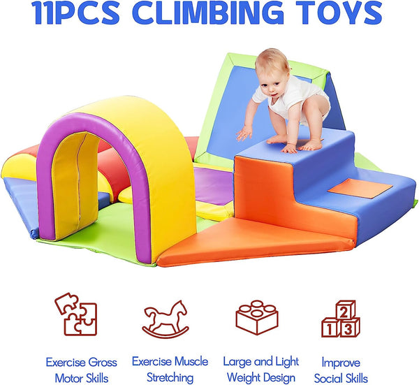 Foam Climbing Blocks, 11pcs Climbing Toys for Toddlers 1-3, Climbing Toys Indoor(11pcs)