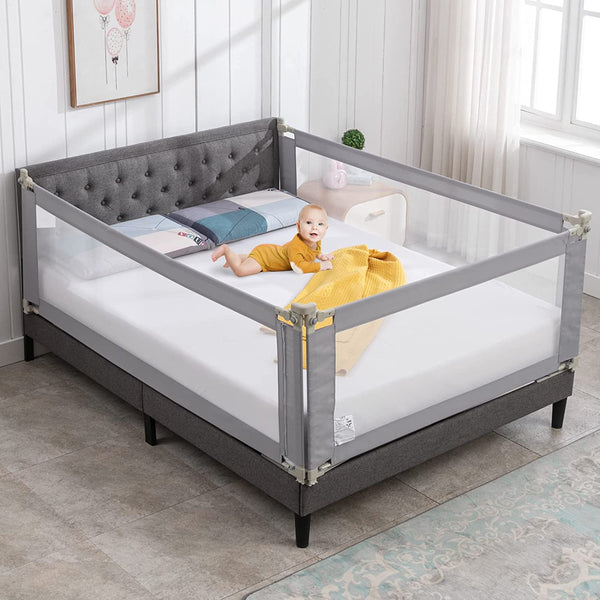 3 Pieces Baby Bed Rail Guard for Kids, bed rails for queen size bed (Queen Size)