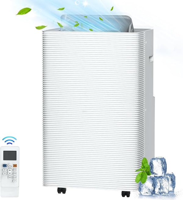 Portable Air Conditioner, 14000 BTU Portable AC Unit with Remote Control, Dehumidifier, Fan, Auto, Sleep Modes, Up to 700 Sq. Ft, Quiet Portable Air Conditioners with Installation Kits, 24H Timer