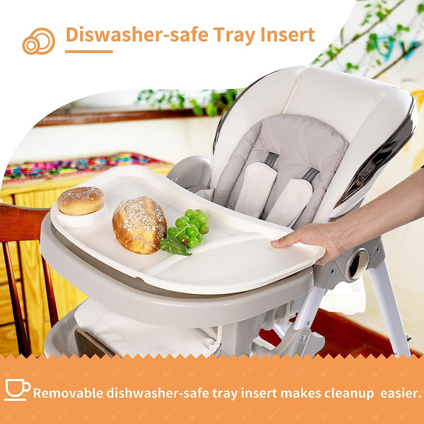 6 in 1 High Chairs for Babies and Toddlers,  Baby High Chair, Portable Baby Booster Seat with Wheels