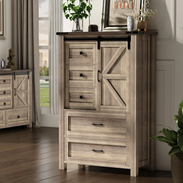 48" Farmhouse Drawer Dresser, Tall Dresser, Chest of Drawers new