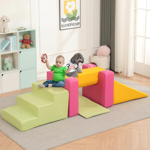 6Pcs Foam Climbing Blocks for Toddlers, Wanan Climbing Toys for Toddlers Crawl and Climb, Indoor Climbing Toys for Toddlers, Baby Climber Toddler Climbing Toys with Soft Edges