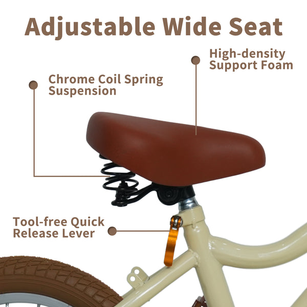 Kids Bike, 14 16 20 inch Girls Bike for 5-14 Girls with Training Wheels New