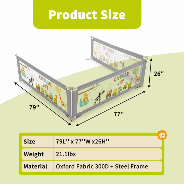 Linor 3-in-1 Baby Bed Foldable Guardrail for Thick Mattresses