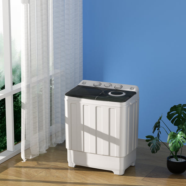 2-in-1 Portable 28lbs Capacity Timer Function Washing Machine & Spinner Dryer