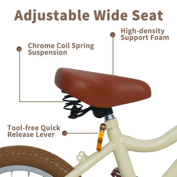 Kids Bike, 14 16 20 inch Girls Bike for 5-14 Girls with Training Wheels New