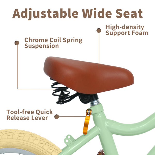 Kids Bike, 14 16 20 inch Girls Bike for 5-14 Girls with Training Wheels New