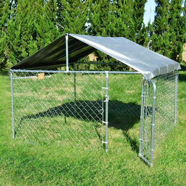 Large Dog Kennel, Heavy Duty Outdoor Dog Fence Dog Cage, Anti-Rust Dog Pens